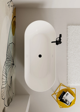GLAM - Oval ceramic bathtub by Scarabeo Ceramiche - view 3